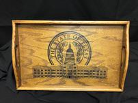 State of Texas Engraved Wooden Tray 202//151